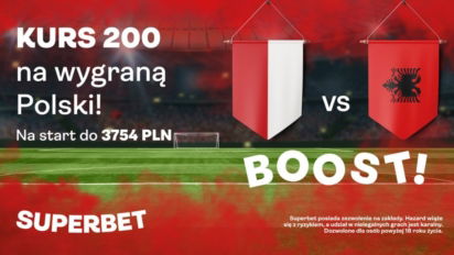 Kurs 200.00 na wygraną Polski z Albanią