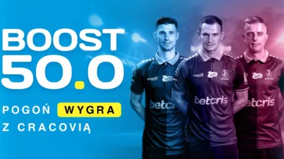 Pogoń Szczecin wygra z Cracovią po kursie 50