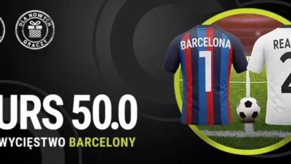 Kurs 50.00 na zwycięstwo FC Barcelony z Realem Madryt