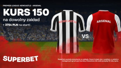 Kurs 150.00 na mecz Newcastle – Arsenal