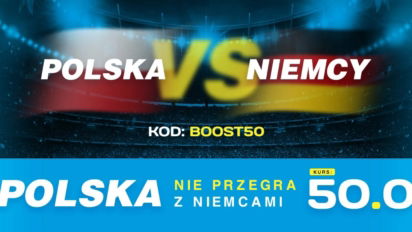 Kurs 50.00 na to, że reprezentacja Polski nie przegra meczu z Niemcami