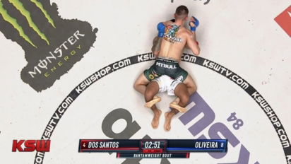Oliveira pokonuje Santosa obrotowym łokciem na KSW 84!