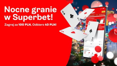 Nocne granie w Superbet. Odbierz łącznie aż 400 PLN bonusu za gry karciane
