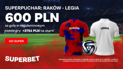 Kurs 300.00 na gola w regulaminowym czasie Superpucharu Polski