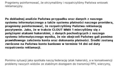 Clout MMA odpowiada na reklamacje - Na co można liczyć?