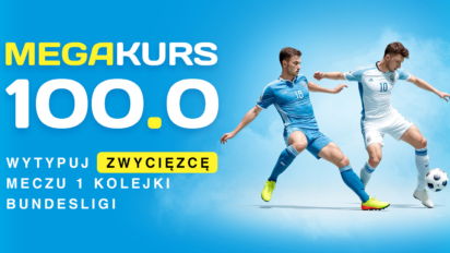 Kurs 100.00 na zwycięzcę meczu Bundesligi - zarejestruj konto, dokonaj depozytu i ciesz się wysokim mnożnikiem na Bundesligę