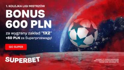 Kurs 300.00 za zakład na 1X2 na 1. kolejkę Ligi Mistrzów 2023/24