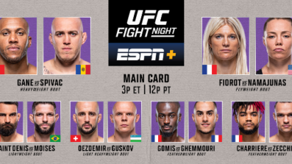 UFC Fight Night: Gane vs Spivac wyniki - kto wygrał?