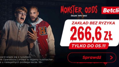Halloweenowa oferta w Betclic - zakład bez ryzyka aż do 266,6 zł!