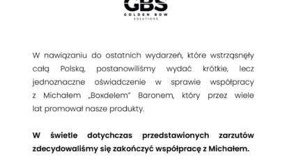 GBS zrywa współpracę z Boxdelem! - Firma wydała oświadczenie