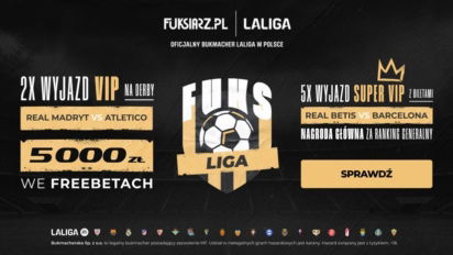 Fuks Liga - wygraj bilety na derby Madrytu w lutym 2024 roku i wiele innych nagród