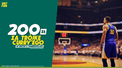 Bonusowe 200 PLN za trójkę Curry’ego - zgarnij freebet za rzut za trzy w meczu z Timberwolves
