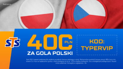 Bonus 400 PLN za gola Polski z Czechami