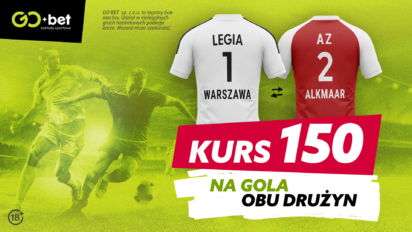 Kurs 150.00 na gola obu drużyn w meczu Legii z AZ Alkmaar