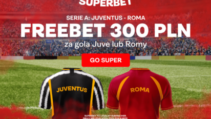 Kurs 150.00 na gola Juventusu lub AS Romy w hicie Serie A