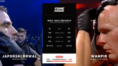 Wampir zwycięża z Japońskim Drwalem na FAME: REBORN!