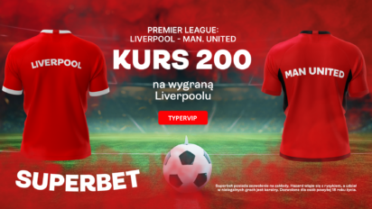 Bonus 400 PLN za zwycięstwo Liverpoolu z Manchesterem!