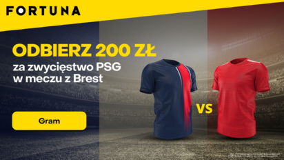 Freebet 200 PLN za wygraną Paris Saint-Germain z Brest
