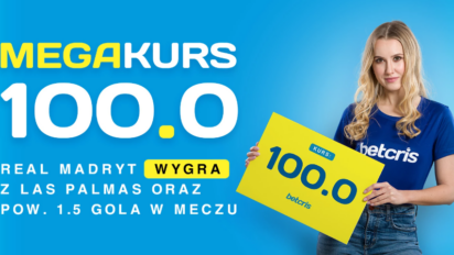 Kurs 100.00 na wygraną Realu Madryt i Powyżej 1,5 gola w meczu z Las Palmas