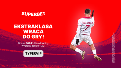 Freebet 300 PLN za wygrany zakład na mecz 20. kolejki Ekstraklasy
