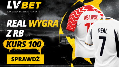 Kurs 100.00 na wygraną Realu Madryt z RB Lipsk