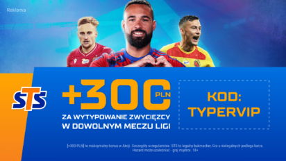 Bonus 300 PLN za zwycięzcę dowolnego meczu 20. kolejki Ekstraklasy