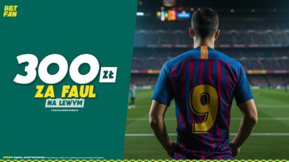 Freebet 300 PLN za odgwizdany faul na Robercie Lewandowskim