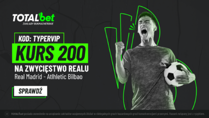 Kurs 200.00 na wygraną Realu Madryt z Bilbao