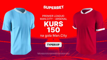 Bonus 300 PLN za gola Manchesteru City w meczu z Arsenalem