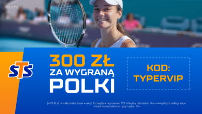 Bonus 300 PLN za wygraną Polaka lub Polki na Miami Open
