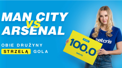 Kurs 100 na BTTS w meczu Manchester City - Arsenal