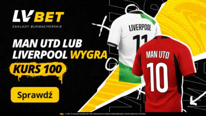 Kurs 100.00 na wygraną Manchesteru United lub Liverpoolu