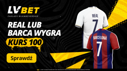 Kurs 100.00 na wygraną Realu lub Barcelony w El Clasico