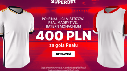 Kurs 200.00 na gola Realu Madryt z Bayernem Monachium