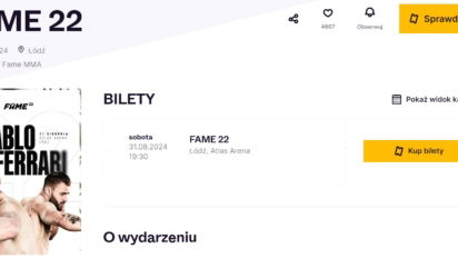 eBilet udostępnia datę gali FAME MMA 22?