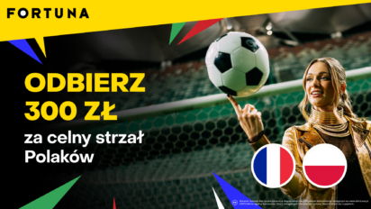 Bonus 300 PLN za celny strzał Polski z Francją na EURO