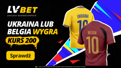 Kurs 200.00 na wygraną Ukrainy lub Belgii na EURO