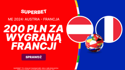 Bonus 200 PLN za zwycięstwo Francji nad Austrią na EURO 2024