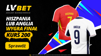 Kurs 200.00 na wygraną Hiszpanii lub Anglii w finale EURO