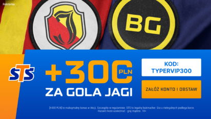 Bonus 300 PLN za gola polskiej drużyny w eliminacjach pucharów europejskich