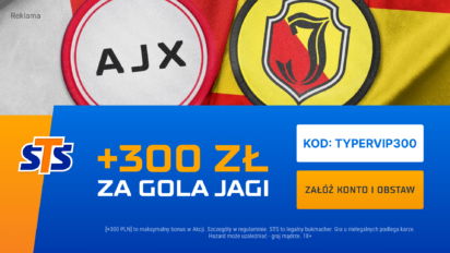 Bonus 300 PLN za gola Jagiellonii lub Wisły