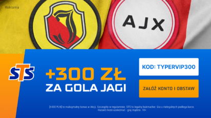 Bonus 300 PLN za gola Wisły lub Jagiellonii w pucharach europejskich