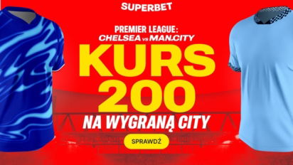 Kurs 200.00 na zwycięstwo Manchesteru City z Chelsea
