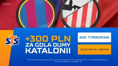 Bonus 300 PLN za gola Barcelony lub Bilbao