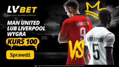 Kurs 100.00 na wygraną Liverpoolu lub Manchesteru United