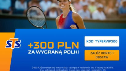 Bonus 300 PLN za zwycięstwo Polki lub Polaka w dowolnym meczu singlowym na US Open