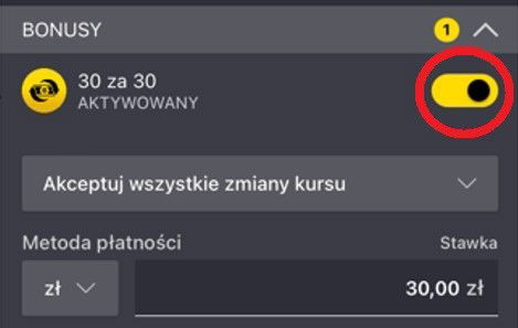fortuna bonus za postawienie kuponu
