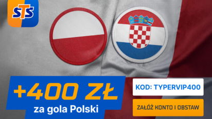 Bonus 400 PLN za gola Polski w meczu z Chorwacją