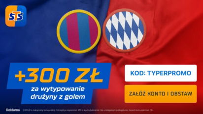 Bonus 300 PLN za gola wybranej drużyny w europejskich pucharach