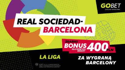 Bonus 400 PLN za wygraną Barcelony z Realem Sociedad